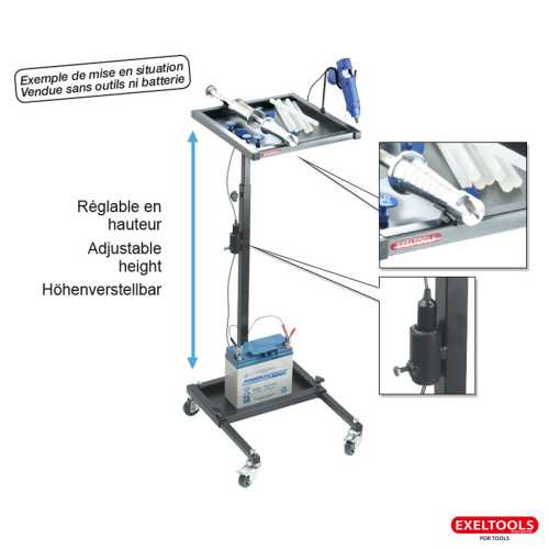 Exeltools mobile glue set cart