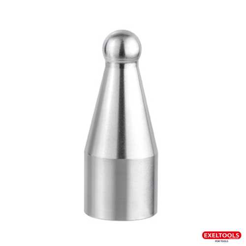 Conical stainless steel tip compatible with pivoting tips